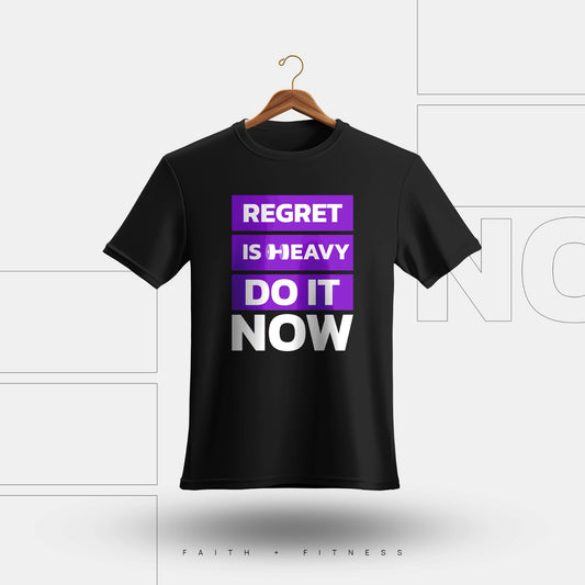 Purple Regret is Heavy do it Now Round Tee